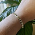 Image 10 of 18K Two-tone gold Figaro link bracelet | 20 cm