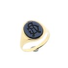 Image 1 of Vintage Gold Signet Ring with Onyx