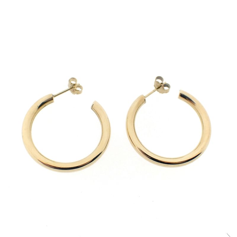 Image 8 of Gold subtle stud earrings; Ø 30.5 mm
