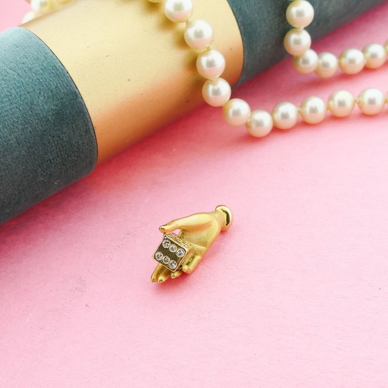 Image 2 of Carrera y Carrera vintage gold pendant with diamonds; 0.20 ct.