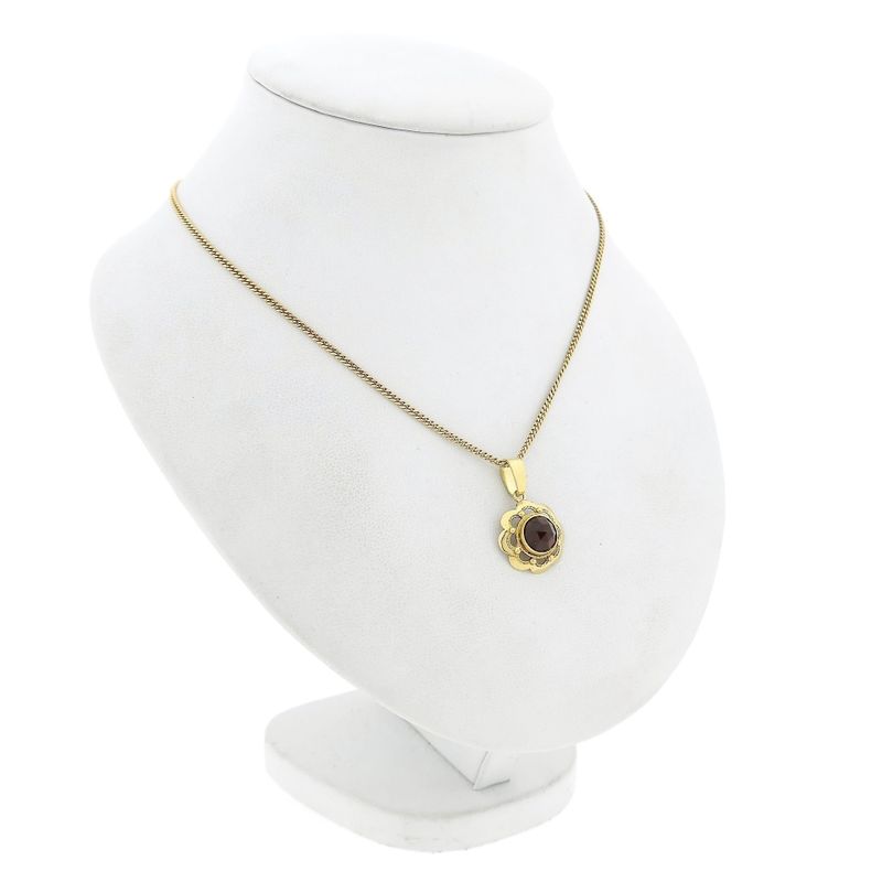 Image 5 of 14 Karat Gold Garnet Pendant