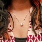 Image 11 of White gold necklace with Tahitian pearl and diamonds; 0.35 ct.