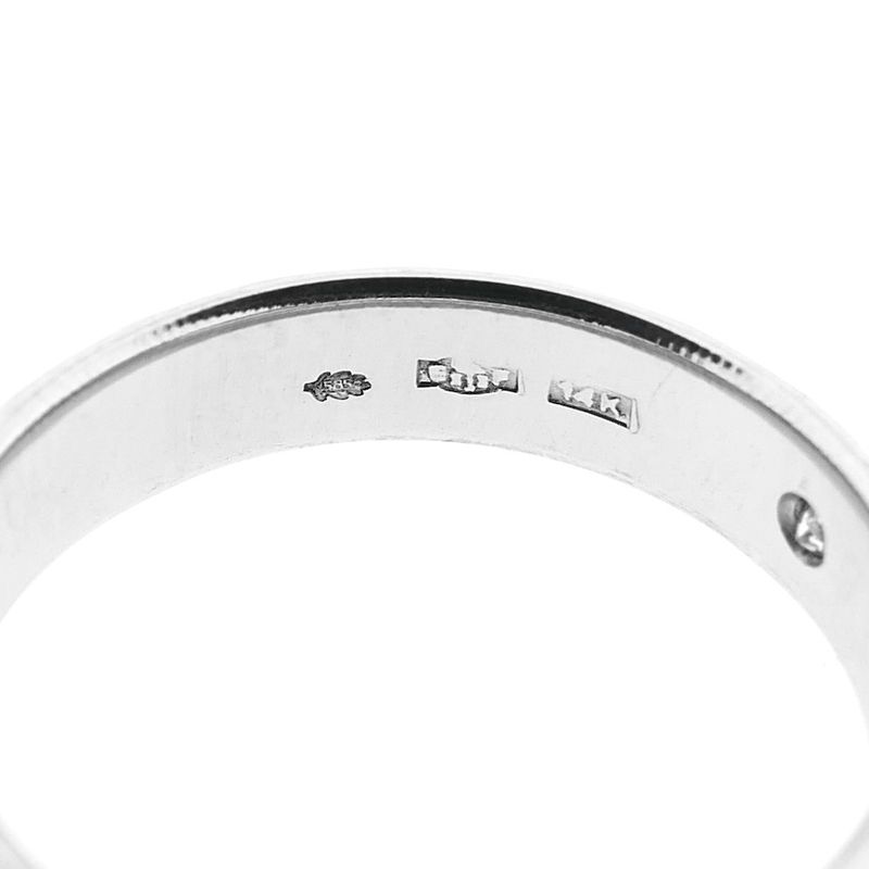 Image 5 of White gold women's ring with diamond | 0.05 ct.