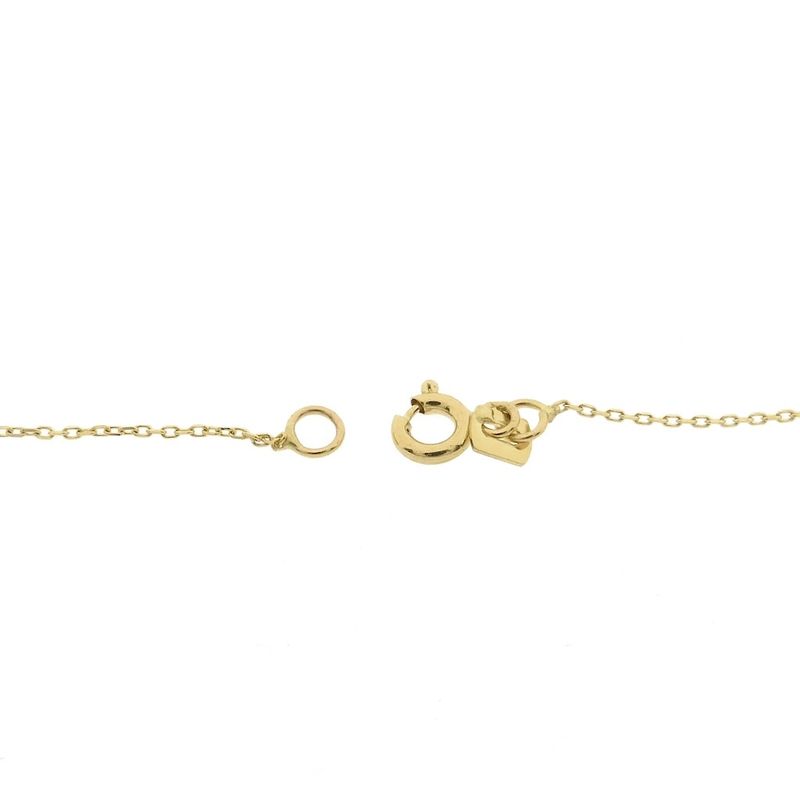 Image 10 of Gold necklace with a fixed pendant; Cross with zirconia | 42.5 cm - 45.5 cm