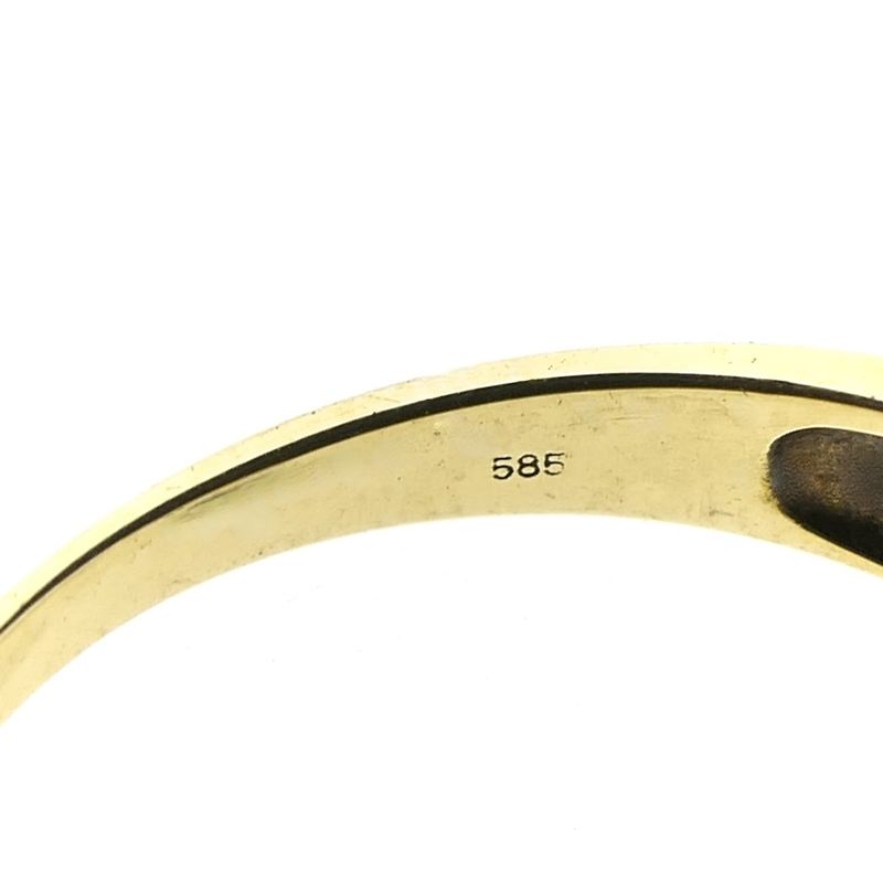 Image 3 of Gold solitaire ring with zirconia