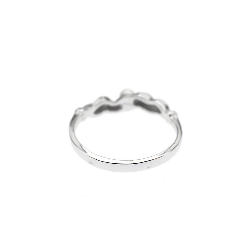 Image 4 of Silver ladies ring with pearl and zirconia