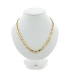 Image 1 of Gold foxtail link necklace with diamonds; 0.52 ct.