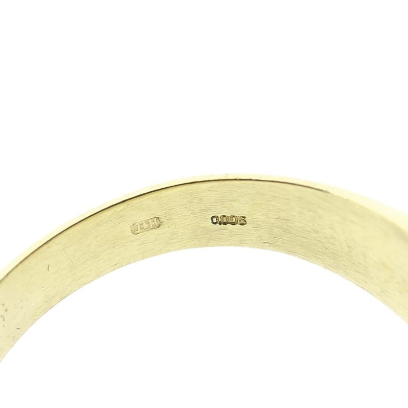 Image 8 of Gold signet ring with diamond; 0.005 ct. | Men's