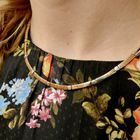Image 10 of Two-tone gold bar link necklace | 42.5 cm