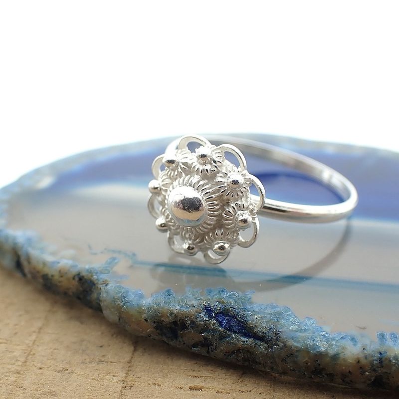 Image 2 of Silver ring with Zeeland button