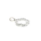 Image 2 of White gold pendant with zirconia; flower