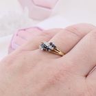 Image 4 of Gold ring with sapphire and zirconia