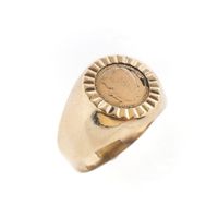8 carat ring with commemorative coin | John. F Kennedy