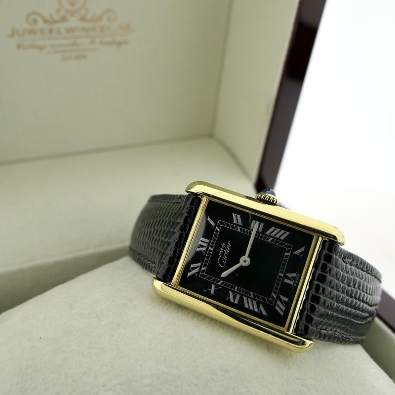 Image 18 of Cartier Tank Vermeil; Vintage mechanical women's watch