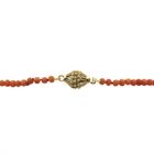 Image 8 of Vintage red coral beaded necklace with gold clasp | 96 cm