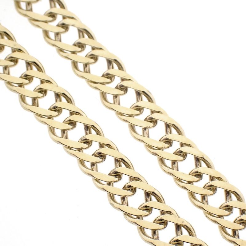 Image 3 of Gold flat gourmet link bracelet | 18.5 cm
