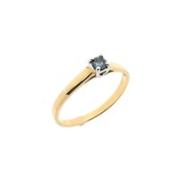 9 carat ring with blue diamond | 0.18 ct.
