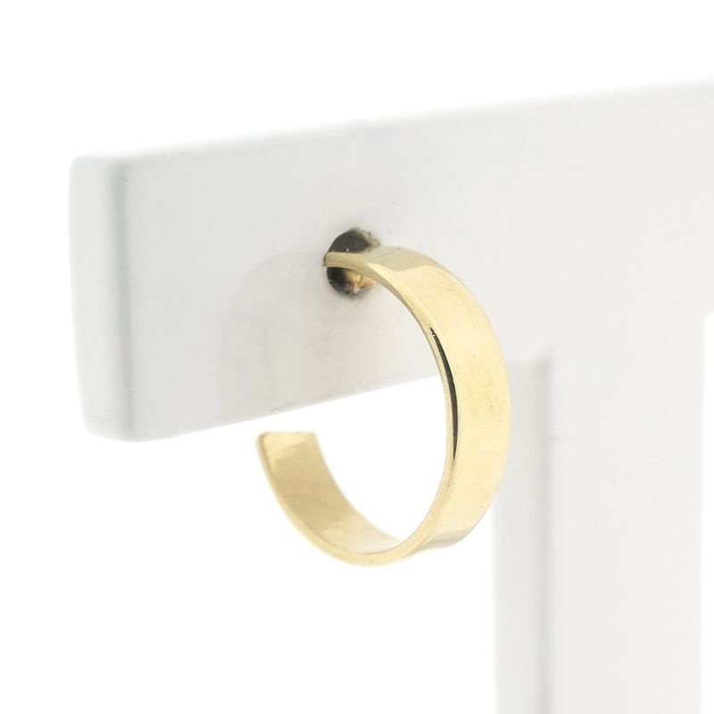 Image 4 of Gold semicircular stud earrings