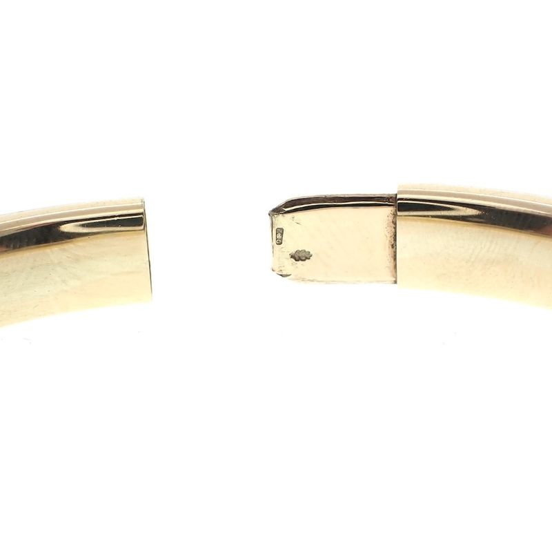 Image 5 of Gold smooth slave bracelet; Ø 61 mm