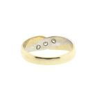 Image 3 of Two-tone gold ring with diamond; 0.15 ct.
