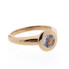 Image 5 of Rose gold 'Sushi' ring set with aquamarine | Bron Jewelry