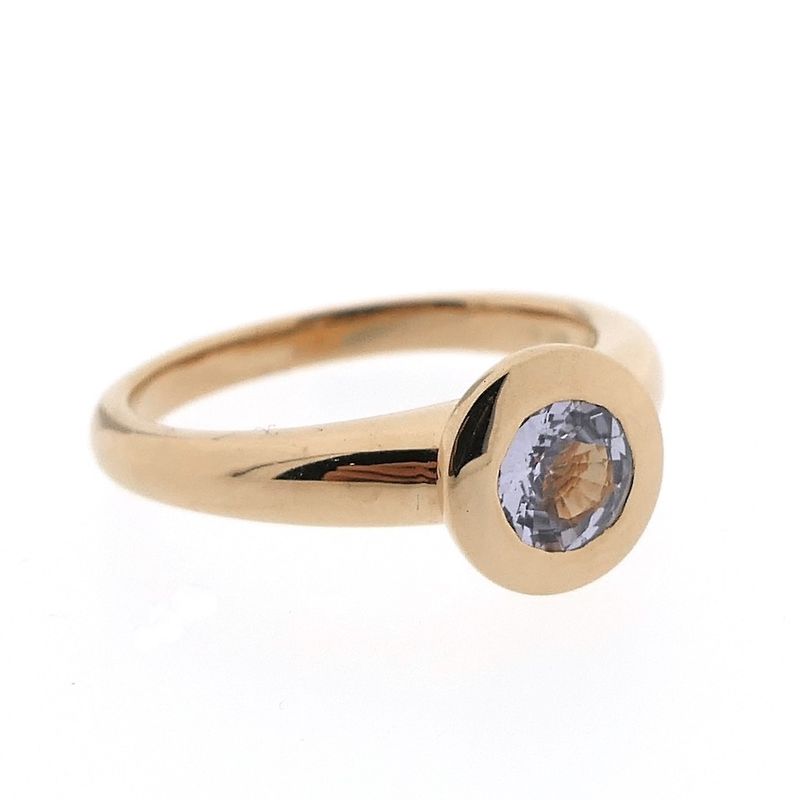 Image 5 of Rose gold 'Sushi' ring set with aquamarine | Bron Jewelry