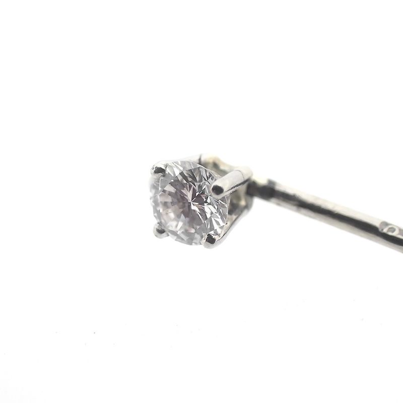 Image 4 of White gold lapel pin, tie pin | Diamond 0.16 ct.