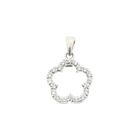 Image 1 of White gold pendant with zirconia; flower