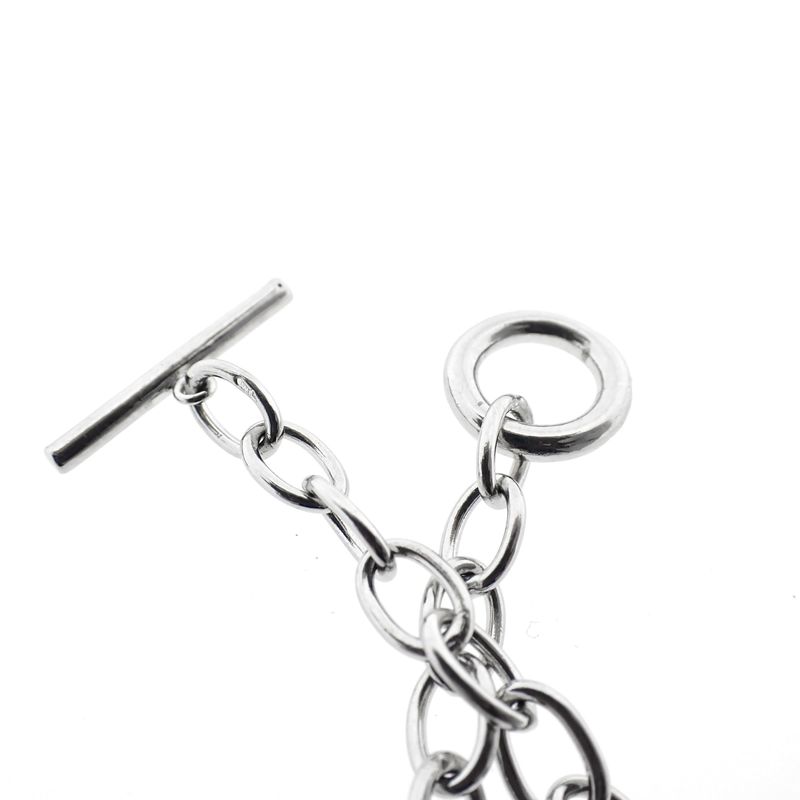 Image 3 of Silver anchor link chain | 45 cm