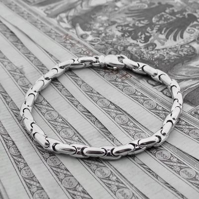 18K white gold fantasy link bracelet | 19.0 cm | Chimento Image 2 of 18K white gold fantasy link bracelet | 19.0 cm | Chimento