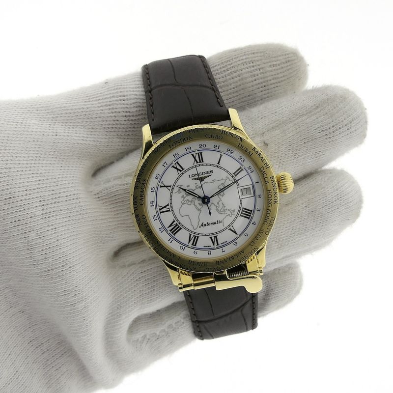 Image 7 of Longines 'The Pioneers Watch'; Automatic 18k gold men's watch