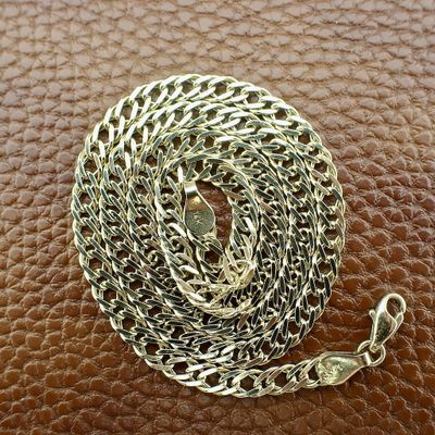 Image 2 of Gold flat gourmet link chain