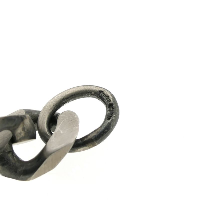 Image 5 of Silver robust gourmet link bracelet with engraving plate