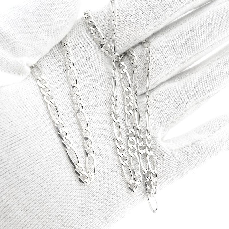 Image 8 of Silver Figaro link chain | 70.5 cm