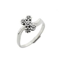 White gold ring with diamond | 0.025 ct.