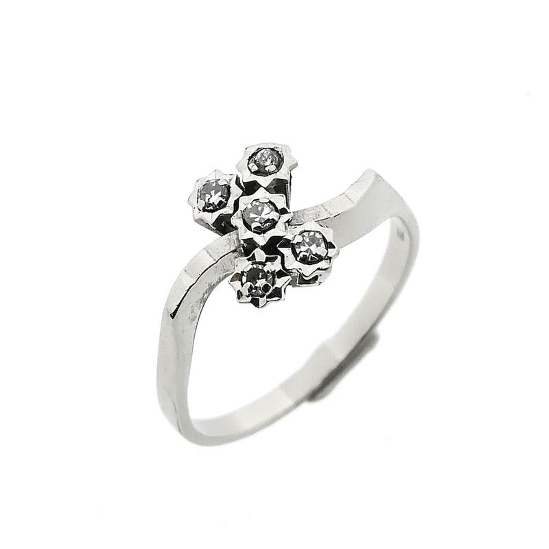 Image 1 of White gold ring with diamond | 0.025 ct.