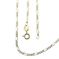 Two-tone gold Figaro link chain