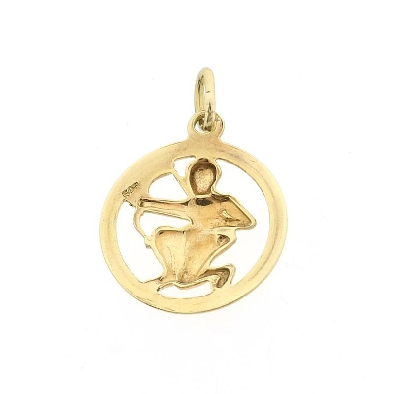 Image 3 of Gold zodiac sign pendant; Sagittarius