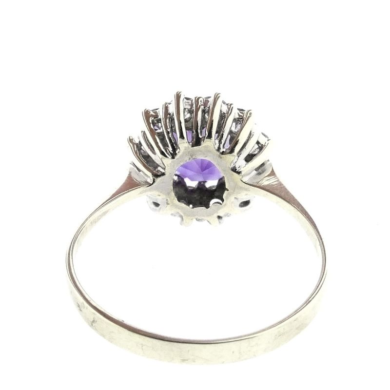 Image 7 of 8 Ct. Entourage/cocktail ring with amethyst and zirconia