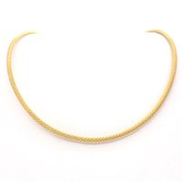 Gold cable necklace