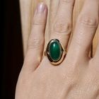 Image 8 of Gold ring with green agate | Vintage