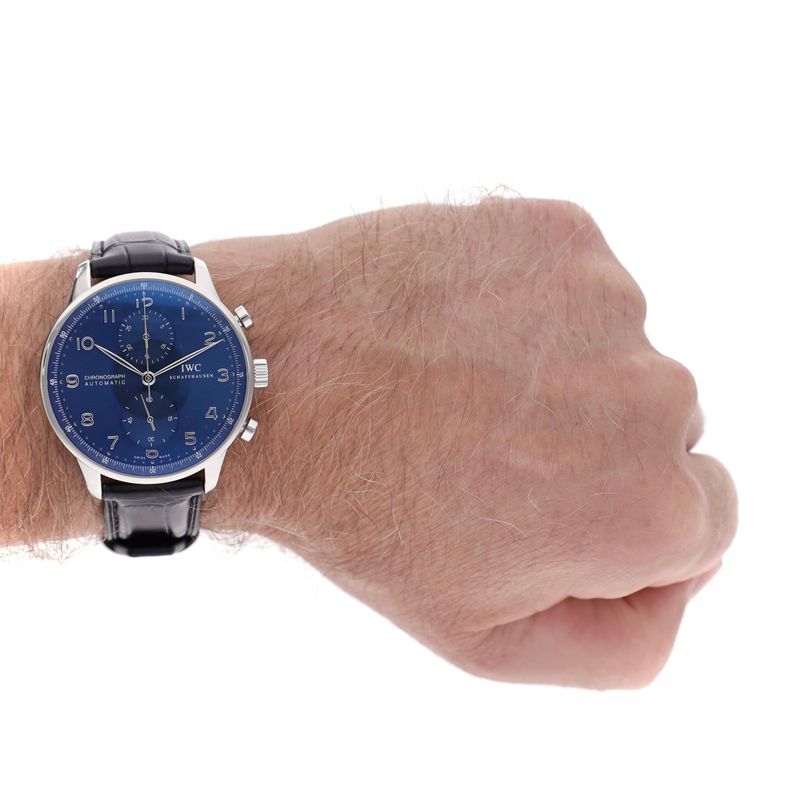 Image 14 of IWC Portuguese Chronograph 'Blue' IW371491; Automatic Men's Watch