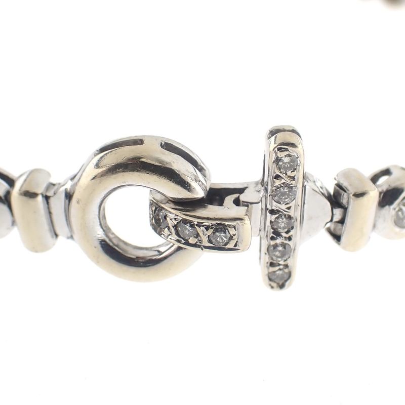 Image 8 of 18K white gold tennis bracelet with 1.23 ct. diamond | 19 cm