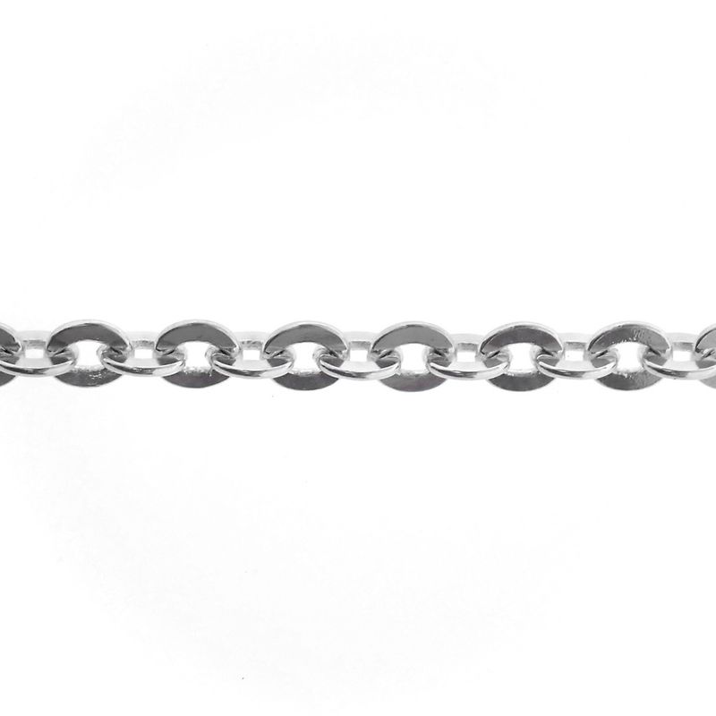 Image 5 of Silver long anchor link necklace | 70 cm