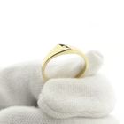 Image 6 of Gold solitaire ring with diamond; 0.02 ct.