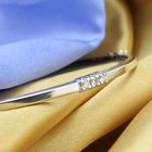 Image 2 of White gold bangle with 0.15 ct. diamond | Ø 60.7 mm