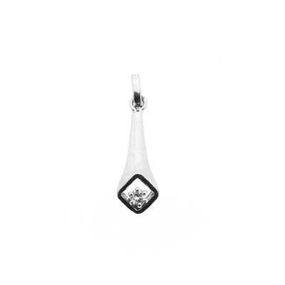 Image 1 of White gold pendant with diamond | 0.07 ct.