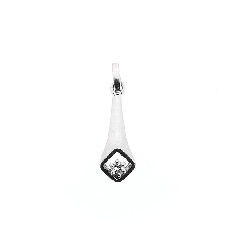 Image 1 of White gold pendant with diamond | 0.07 ct.