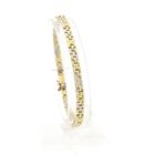 Image 1 of Bicolor Gold Panther Link Bracelet; 14 Karat; 19.5 cm