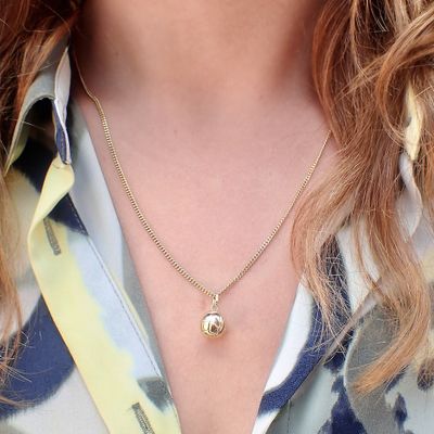 Image 2 of Gold pendant; Volleyball